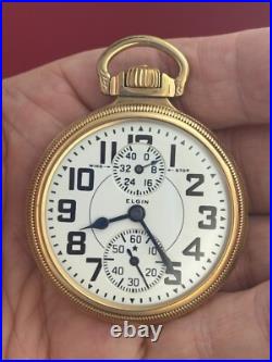 Elgin 21 Jewel B. W. Raymond Up & Down Railroad Pocket Watch with Elgin Case