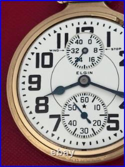 Elgin 21 Jewel B. W. Raymond Up & Down Railroad Pocket Watch with Elgin Case