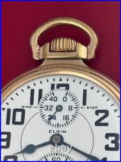 Elgin 21 Jewel B. W. Raymond Up & Down Railroad Pocket Watch with Elgin Case