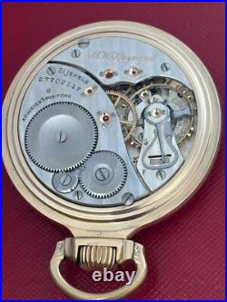 Elgin 21 Jewel B. W. Raymond Up & Down Railroad Pocket Watch with Elgin Case