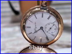 Elgin 6-Size 10K Gold-Filled Hunter Case Pocket Watch 1916 Running