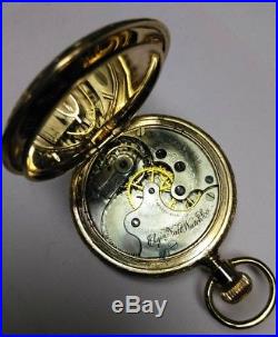 Elgin 6s. Great fancy dial 11 jewels near mint gold filled case restored