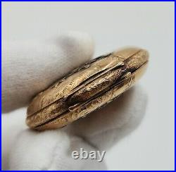 Elgin Antique Gold Filled Hunting Case Pocket Watch with Bird Accent 36mm