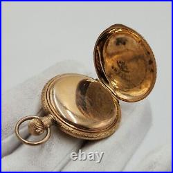 Elgin Antique Gold Filled Hunting Case Pocket Watch with Bird Accent 36mm