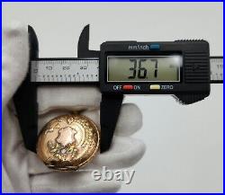 Elgin Antique Gold Filled Hunting Case Pocket Watch with Bird Accent 36mm