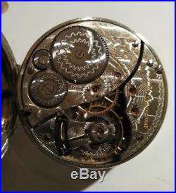Elgin B. W. Raymond Fancy dial 19 jewels Railroad watch nickel case restored
