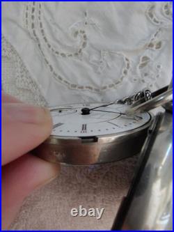 Elgin B. W. Raymond Pocket Watch Silver Case 17 Jewels Manual Roman Numeral Dial