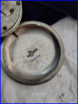 Elgin B. W. Raymond Pocket Watch Silver Case 17 Jewels Manual Roman Numeral Dial