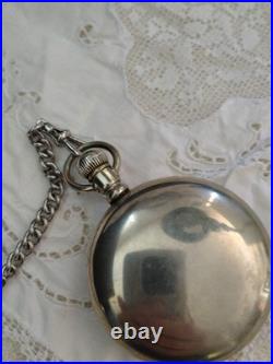 Elgin B. W. Raymond Pocket Watch Silver Case 17 Jewels Manual Roman Numeral Dial