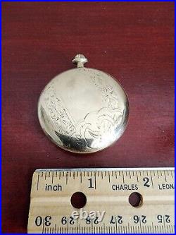 Elgin B&b Royal Case 15 Jewels Gold Pocket Watch. Works On And Off. Needs Fixing