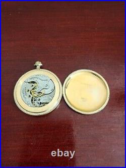 Elgin B&b Royal Case 15 Jewels Gold Pocket Watch. Works On And Off. Needs Fixing