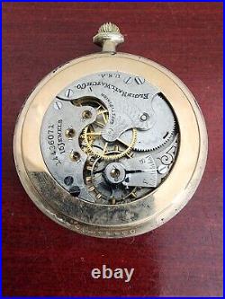 Elgin B&b Royal Case 15 Jewels Gold Pocket Watch. Works On And Off. Needs Fixing