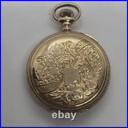 Elgin Beautiful 6s 14K Gold Filled 20YR Hunting Case Antique Pocket Watch Runs