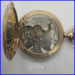 Elgin Beautiful 6s 14K Gold Filled 20YR Hunting Case Antique Pocket Watch Runs