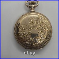 Elgin Beautiful 6s 14K Gold Filled 20YR Hunting Case Antique Pocket Watch Runs