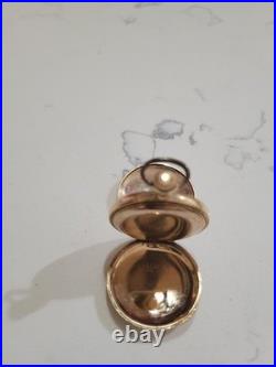 Elgin Blue Face Dial Ladies Pocket Watch Gold Tone Case