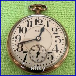 Elgin Father Time 21 Jwls Pocket Watch, B&B Royal 20 Yrs Case, See Description