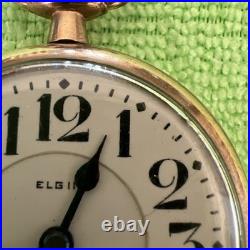 Elgin Father Time 21 Jwls Pocket Watch, B&B Royal 20 Yrs Case, See Description