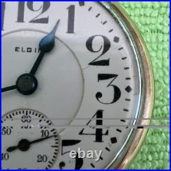 Elgin Father Time 21 Jwls Pocket Watch, B&B Royal 20 Yrs Case, See Description