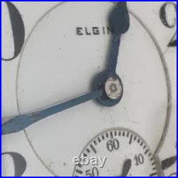 Elgin Father Time 21 Jwls Pocket Watch, B&B Royal 20 Yrs Case, See Description