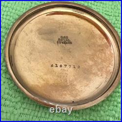 Elgin Father Time 21 Jwls Pocket Watch, B&B Royal 20 Yrs Case, See Description