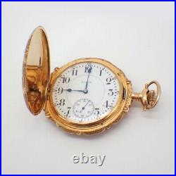 Elgin Father Time Railroad Grade Hunter Case Pocket Watch 14K Gold