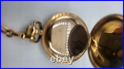 Elgin Gold Case Pocket Watch With Chain Not Running