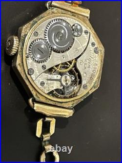 Elgin Gold Filled Case Pocket Watch Parts 2240002 Model 4 7j Watch Untested