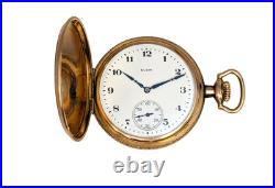 Elgin Gold-Filled Men's Pocket Watch Hunter Case, Size 18