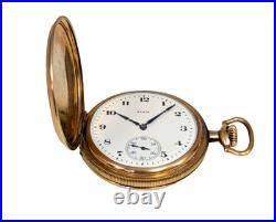 Elgin Gold-Filled Men's Pocket Watch Hunter Case, Size 18