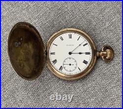 Elgin Grade 292 Full Hunter Case Pocket Watch 7 Jewels C. 1912 Cyclone 10Years