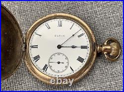 Elgin Grade 292 Full Hunter Case Pocket Watch 7 Jewels C. 1912 Cyclone 10Years
