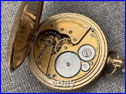 Elgin Grade 292 Full Hunter Case Pocket Watch 7 Jewels C. 1912 Cyclone 10Years