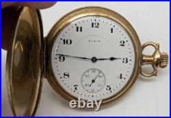 Elgin Grade 386 Model 6 16s 17 Jewels Gold Filled Hunter Case Pocket Watch RUNS
