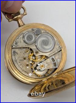 Elgin Grade 386 Model 6 16s 17 Jewels Gold Filled Hunter Case Pocket Watch RUNS