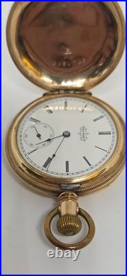 Elgin Hunter Case Colectible, antique, 14k Gf, rare, vintage, Pocket Watch, Usa