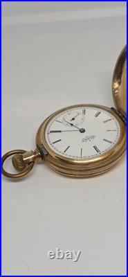 Elgin Hunter Case Colectible, antique, 14k Gf, rare, vintage, Pocket Watch, Usa