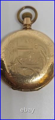 Elgin Hunter Case Colectible, antique, 14k Gf, rare, vintage, Pocket Watch, Usa