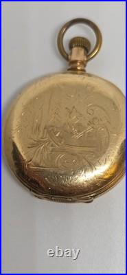 Elgin Hunter Case Colectible, antique, 14k Gf, rare, vintage, Pocket Watch, Usa