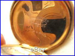 Elgin Hunter Case Pocket Watch Womens Exc Cond With Stag