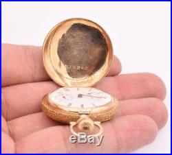 Elgin Hunter Case Real Solid 14K Yellow Gold Pocket Watch