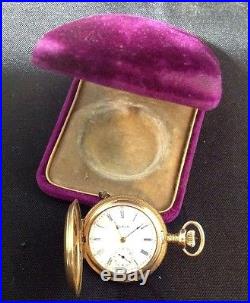 Elgin Hunters Case Pocket Watch 17j Serial #15835404 WORKING With Org. Box