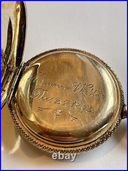 Elgin Hunting Pocket watch 1895 Gold Filled Keystone Watch Case