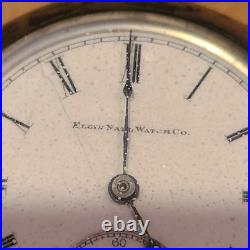 Elgin Model 5 Coin Silver Case (no Key) Grade 74 Pocket Watch 18s 11j (q1 G)