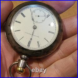 Elgin Model 5 Coin Silver Case (no Key) Grade 74 Pocket Watch 18s 11j (q1 G)