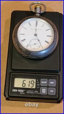 Elgin Model 5 Coin Silver Case (no Key) Grade 74 Pocket Watch 18s 11j (q1 G)