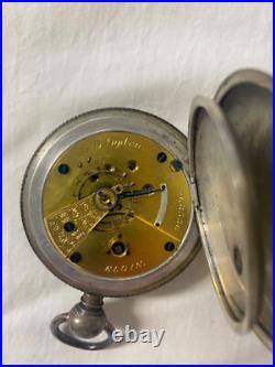 Elgin Nat'l Pocket Watch Co 1800s + Key Silver Coin Case