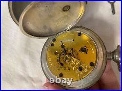 Elgin Nat'l Pocket Watch Co 1800s + Key Silver Coin Case