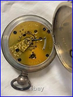 Elgin Nat'l Pocket Watch Co 1800s + Key Silver Coin Case