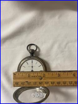 Elgin Nat'l Pocket Watch Co 1800s + Key Silver Coin Case